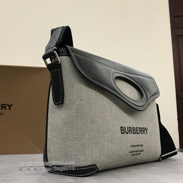 Burberry專櫃新款包包 巴寶莉口袋信使包單肩斜挎包  db1166